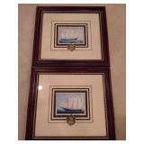 Pair Ship Framed art 15 x 17 Lottie Friend