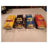 (4) 1957 Chevy 1/24 Scale Pull Cord Cars