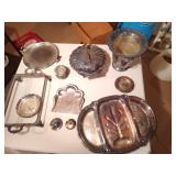 Group of asst Silver Plate incl Champagn Bucket