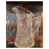 American Brilliant Period Cut Crystal Pitcher