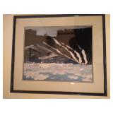 Snowy Mountain Scene Print Signed 10/250