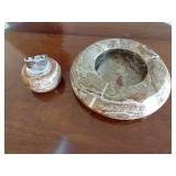 Vector Marble Ashtray & Lighter