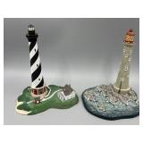 Pair of Danbury Mint Lighthouses:
