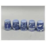 Currier and Ives & Other Porcelain Thimbles
