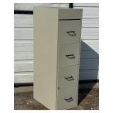 Four Drawer Metal File Cabinet. 52In T, 22In D, -