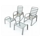 Adjustable Patio Chairs, & Ottomans.