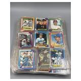 Mixed Baseball Trading Cards In Binder Sleeves