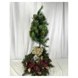Christmas Wreath & Mini Christmas Tree 3 Ft 8In