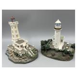 Pair of Danbury Mint Lighthouses: