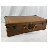 Brown Leather Suitcase/Luggage Case.