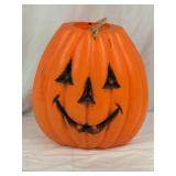 Plastic Blow Mold Orange Pumpkin Jack-o'-lantern