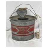J.C. Higgins Galvanized Metal Minnow Bucket.