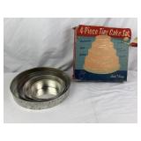 (Bake King) 4-Piece Tier Cake Set W/Box.
