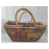 Hand Woven Straw Basket Likely Native American