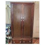 Vintage Wooden Wardrobe / Armoire 72x37x24
