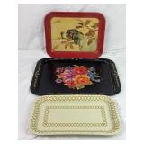 Three Tin Serving Trays.