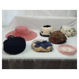 Vintage Hats, 2 w Real Feathers