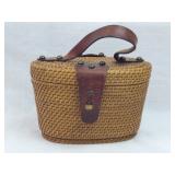 Etienne Aigner Rattan and Wicker Basket Purse