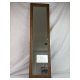 Oak Framed Wall Mirror 10x 38 1/2Inches