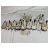 White Leather Antique Baby Shoes