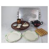 Vintage Kitchen, Lazy Susan, Timer, Tea Pot, Tray