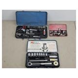 Three Partial Socket Sets,  Nice Cases