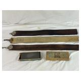 Straight Razor Strops, And Honing Stone.