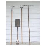Garden Rake, Hoe, Shovel