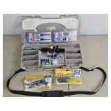 Fishing Tackle Box w/ Collapsible Pole & Misc