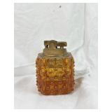 Fenton Amber Hobnail Glass Table Lighter