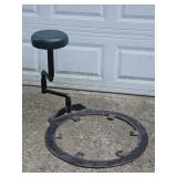 Custom Barber Chair Swivel Seat, Below Chair