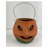 Halloween Paper Mache Jack O Lantern W/Insurt