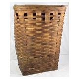 Large Wicker Laundry Hamper. 20In W, 17In D, 2