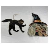 1950s Beistle Halloween Jointed Scratch Cat &-