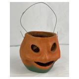 Vintage Halloween Paper Mache Pulp Pumpkin.