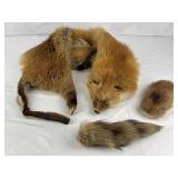 Red Fox Fur Stole/Wrap, & Raccoon Trails.