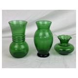 Green Glass Vases.