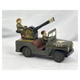 JAPAN FRICTION ARMY JEEP - ANTI-AIRCRAFT GUN