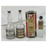 Talcum Power, Wildroot, Liquid Paraffin Bottles.