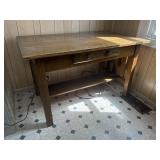 Mission Style White Oak Desk. 51In Wide, 30In D