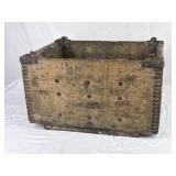 Antique Wooden & Metal Dairy Crate.