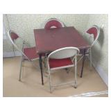 Wood Folding Table, Metal Folding Chairs