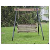 Metal Framed Wood Swing