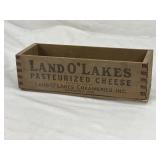 Wooden Box 'Land Oï¿½ Lakes' 2 Lb. Cheese Box.