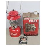 Coleman Model 200A Lantern, Fuel, Extras Mantles