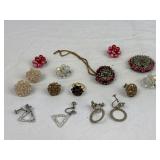 Clip On Earrings, & Pins.