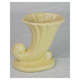 Vintage USA 6' Cornucopia Yellow Flower Vase