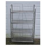 4 Tier Steel Wire Shelving Rack  64'x38'x19.5'