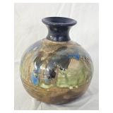 Rake Art Pottery Vase, Artist Signed