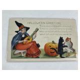 Antique Whitney Made Halloween Postcard.